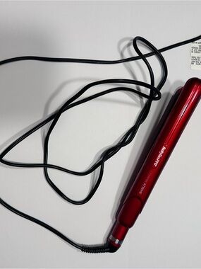 BabylissPRO Red Ceramic Flat Iron Hair Straightener